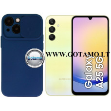 Samsung Galaxy A25 dėklai ir apsauginiai stiklai - B-Private dėklas nugarėlė Samsung Galaxy A25 mobiliajam telefonui tamsiai mėlynos spalvos