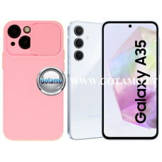 Samsung Galaxy A35 dėklai ir apsauginiai stiklai - B-Private dėklas nugarėlė Samsung Galaxy A35 mobiliajam telefonui rožinės spalvos