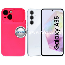 Samsung Galaxy A35 dėklai ir apsauginiai stiklai - B-Private dėklas nugarėlė Samsung Galaxy A35 mobiliajam telefonui ryškiai rožinės spalvos