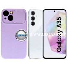 Samsung Galaxy A35 dėklai ir apsauginiai stiklai - B-Private dėklas nugarėlė Samsung Galaxy A35 mobiliajam telefonui šviesiai violetinės (levandų) spalvos