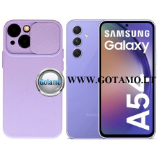 Samsung Galaxy A54 dėklai ir apsauginiai stiklai - B-Private dėklas nugarėlė Samsung Galaxy A54 mobiliajam telefonui šviesiai violetinės (levandų) spalvos