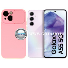 Samsung Galaxy A55 dėklai ir apsauginiai stiklai - B-Private dėklas nugarėlė Samsung Galaxy A55 mobiliajam telefonui rožinės spalvos