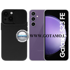 Samsung Galaxy S23 FE dėklai ir apsauginiai stiklai - B-Private dėklas nugarėlė Samsung Galaxy S23 FE mobiliajam telefonui juodos spalvos