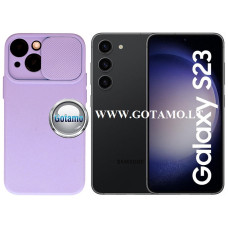 B-Private dėklas nugarėlė Samsung Galaxy S23 mobiliajam telefonui šviesiai violetinės (levandų) spalvos