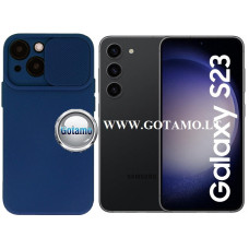 B-Private dėklas nugarėlė Samsung Galaxy S23 mobiliajam telefonui tamsiai mėlynos spalvos