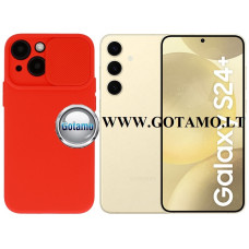 B-Private dėklas nugarėlė Samsung Galaxy S24+ (S24 Plus) mobiliajam telefonui raudonos spalvos