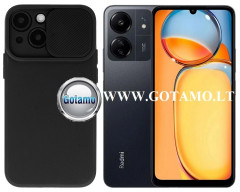 B-Private dėklas nugarėlė Xiaomi Redmi 13C, Xiaomi Poco C65 mobiliesiems telefonams juodos spalvos