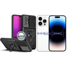 Apple iPhone 14 Pro dėklai ir apsauginiai stiklai - B-Ultra dėklas nugarėlė šarvai Apple iPhone 14 Pro mobiliajam telefonui juodos spalvos