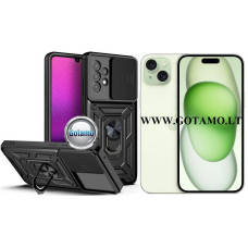 B-Ultra dėklas nugarėlė šarvai Apple iPhone 15 Plus mobiliajam telefonui juodos spalvos