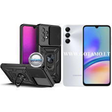 Samsung Galaxy A05s dėklai ir apsauginiai stiklai - B-Ultra dėklas nugarėlė šarvai Samsung Galaxy A05s mobiliajam telefonui juodos spalvos