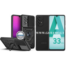 Samsung Galaxy A33 5G dėklai ir apsauginiai stiklai - B-Ultra dėklas nugarėlė šarvai Samsung Galaxy A33 5G mobiliajam telefonui juodos spalvos