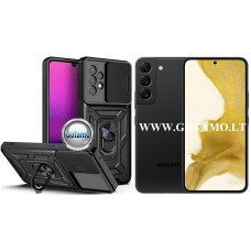 B-Ultra dėklas nugarėlė šarvai Samsung Galaxy S22 5G mobiliajam telefonui juodos spalvos