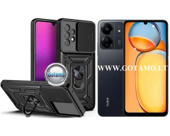 B-Ultra dėklas nugarėlė šarvai Xiaomi Redmi 13C, Xiaomi Poco C65 telefonams juodos spalvos