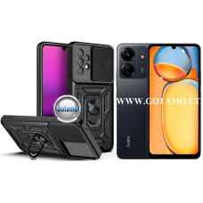 Xiaomi Redmi 13C, 13C 5G, Xiaomi Poco C65 dėklai ir apsauginiai stiklai - B-Ultra dėklas nugarėlė šarvai Xiaomi Redmi 13C, Xiaomi Redmi 13C 5G, Xiaomi Poco C65 mobiliesiems telefonams juodos spalvos