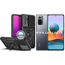 B-Ultra dėklas nugarėlė šarvai Xiaomi Redmi Note 10 Pro, Xiaomi Redmi Note 10 Pro Max mobiliajam telefonui juodos spalvos