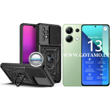 B-Ultra dėklas nugarėlė šarvai Xiaomi Redmi Note 13 4G mobiliajam telefonui juodos spalvos