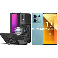Xiaomi Redmi Note 13 5G dėklai ir apsauginiai stiklai - B-Ultra dėklas nugarėlė šarvai Xiaomi Redmi Note 13 5G mobiliajam telefonui juodos spalvos