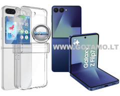 Crystal dėklas nugarėlė Samsung Galaxy Z Flip 7 telefonui skaidrus