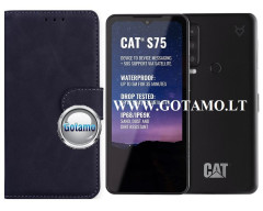 Diary Mate2 dėklas knyga CAT S75 telefonui juodos spalvos