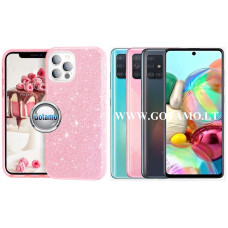 Samsung Galaxy A71 dėklai ir apsauginiai stiklai - iLLumi-Neo silikoninis dėklas nugarėlė Samsung Galaxy A71 telefonui rožinės spalvos
