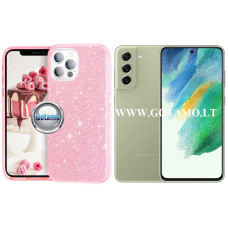 Samsung Galaxy S21 FE 5G dėklai ir apsauginiai stiklai - iLLumi-Neo silikoninis dėklas nugarėlė Samsung Galaxy S21 FE 5G telefonui rožinės spalvos