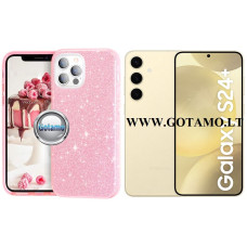 iLLumi-Neo silikoninis dėklas nugarėlė Samsung Galaxy S24+ (S24 Plus) telefonui rožinės spalvos