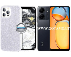 iLLumi-Neo silikoninis dėklas nugarėlė Xiaomi Redmi 13C, Xiaomi Poco C65 telefonams sidabro spalvos
