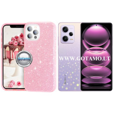 iLLumi-Neo silikoninis dėklas nugarėlė Xiaomi Redmi Note 12 Pro, Xiaomi Poco X5 Pro telefonams rožinės spalvos