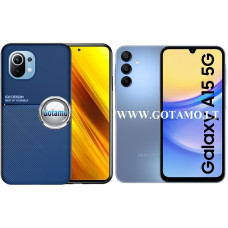 Magnetic Hold dėklas nugarėlė Samsung Galaxy A15, Samsung Galaxy A15 5G telefonams mėlynos spalvos
