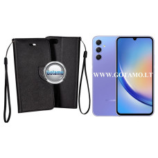 Manager dėklas Samsung Galaxy A34 telefonui juodos spalvos