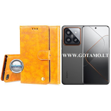 Odyssey dėklas Xiaomi 14 Pro telefonui garstyčių spalvos