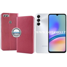 Samsung Galaxy A05s dėklai ir apsauginiai stiklai - Re-Cap magnetinis dėklas Samsung Galaxy A05s mobiliajam telefonui tamsiai raudonos (bordo) spalvos