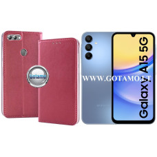 Samsung Galaxy A15, Samsung Galaxy A15 5G dėklai ir apsauginiai stiklai - Re-Cap magnetinis dėklas Samsung Galaxy A15, Samsung Galaxy A15 5G mobiliesiems telefonams tamsiai raudonos (bordo) spalvos