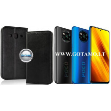 Re-Cap magnetinis dėklas Xiaomi Poco X3, Xiaomi Poco X3 NFC, Xiaomi Poco X3 Pro mobiliesiems telefonams juodos spalvos