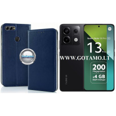 Re-Cap magnetinis dėklas Xiaomi Redmi Note 13 Pro 5G, Xiaomi Poco X6 mobiliesiems telefonams mėlynos spalvos
