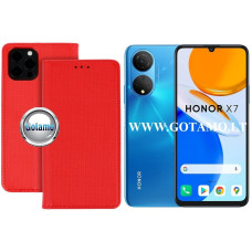 Honor X7 dėklai ir apsauginiai stiklai - Re-Grid magnetinis dėklas Honor X7 telefonui raudonos spalvos
