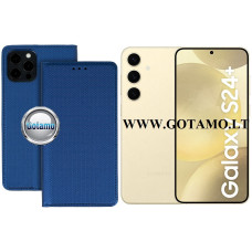 Samsung Galaxy S24+ (S24 Plus) dėklai ir apsauginiai stiklai - Re-Grid magnetinis dėklas Samsung Galaxy S24+ (S24 Plus) telefonui mėlynos spalvos