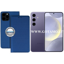 Samsung Galaxy S24 dėklai ir apsauginiai stiklai - Re-Grid magnetinis dėklas Samsung Galaxy S24 telefonui mėlynos spalvos