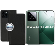 Xiaomi 14 dėklai ir apsauginiai stiklai - Re-Grid magnetinis dėklas Xiaomi 14 telefonui juodos spalvos