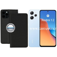 Xiaomi Redmi 12, Xiaomi Redmi 12 5G dėklai ir apsauginiai stiklai - Re-Grid magnetinis dėklas Xiaomi Redmi 12, Xiaomi Redmi 12 5G telefonams juodos spalvos