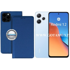Xiaomi Redmi 12, Xiaomi Redmi 12 5G dėklai ir apsauginiai stiklai - Re-Grid magnetinis dėklas Xiaomi Redmi 12, Xiaomi Redmi 12 5G telefonams mėlynos spalvos