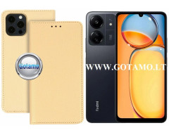 Re-Grid magnetinis dėklas Xiaomi Redmi 13C, Xiaomi Poco C65 telefonams aukso spalvos