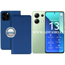 Re-Grid magnetinis dėklas Xiaomi Redmi Note 13 4G telefonui mėlynos spalvos