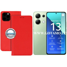 Re-Grid magnetinis dėklas Xiaomi Redmi Note 13 4G telefonui raudonos spalvos