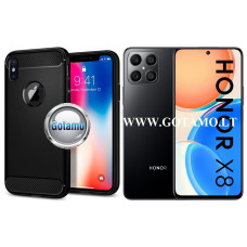 Honor X8 dėklai ir apsauginiai stiklai - Siege dėklas nugarėlė Honor X8 mobiliajam telefonui juodos spalvos