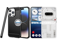 Siege dėklas nugarėlė Nothing Phone 3a Pro telefonui juodos spalvos Siege dėklas nugarėlė Nothing Phone 3a Pro telefonui juodos spalvos