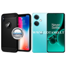 OnePlus Nord CE 3 dėklai ir apsauginiai stiklai - Siege dėklas nugarėlė OnePlus Nord CE 3 mobiliajam telefonui juodos spalvos