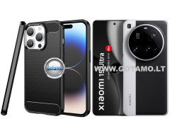 Siege dėklas nugarėlė Xiaomi 15 Ultra telefonui juodos spalvos