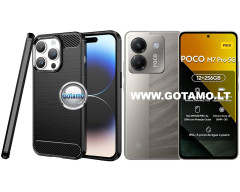 Siege dėklas nugarėlė Xiaomi Poco M7 Pro 5G telefonui juodos spalvos