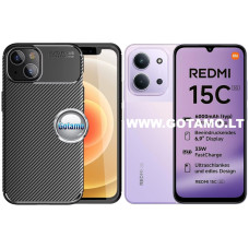 Siege2 dėklas-nugarėlė Xiaomi Redmi 15C, juodos spalvos